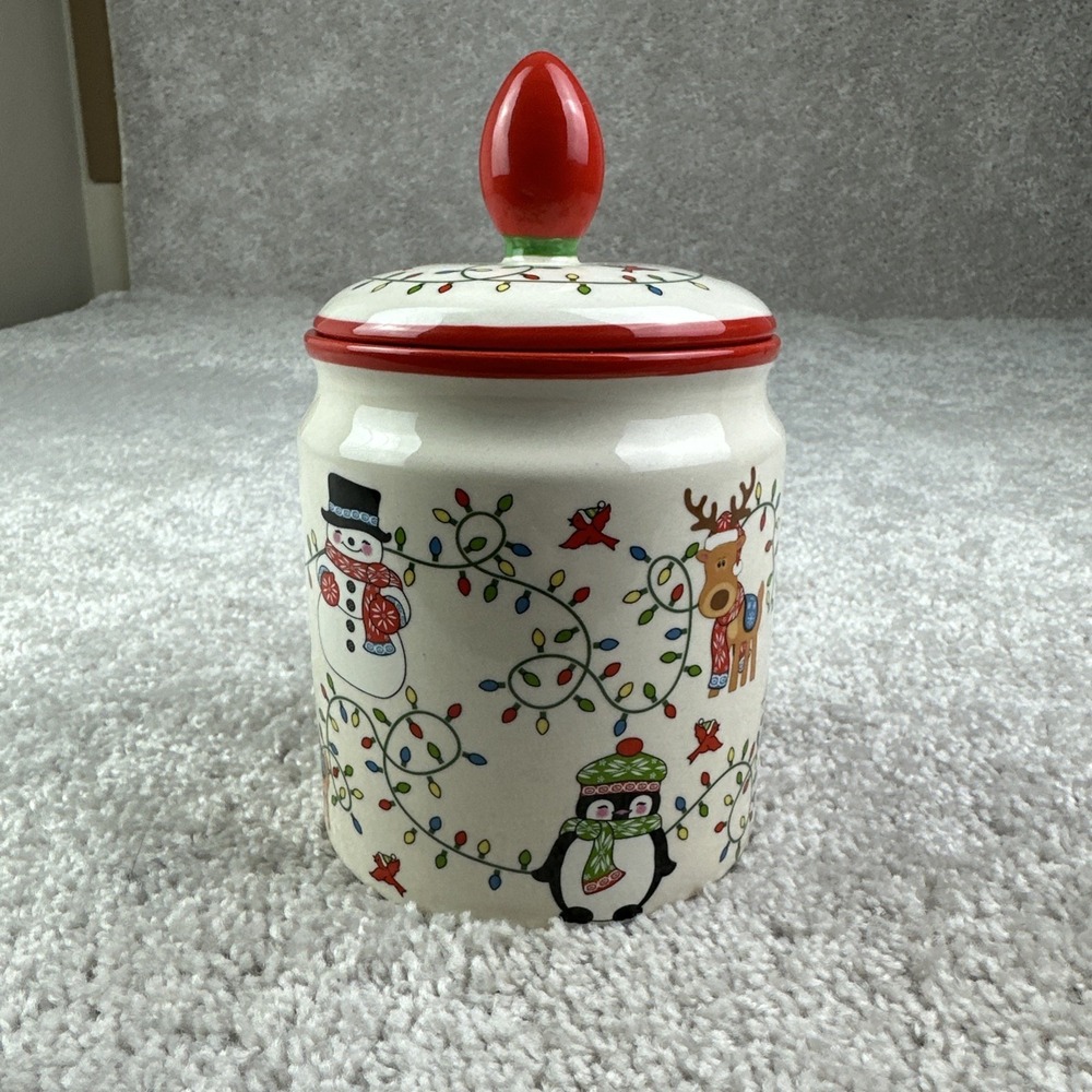 Temp-tations by Tara Cookie Treats Jar Snowman Reindeer Gingerbread Man 518533‎